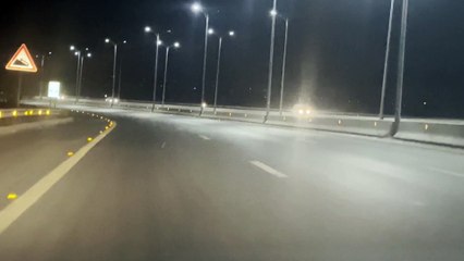 Drive On Motorway - Going To Air Port - Night Drive