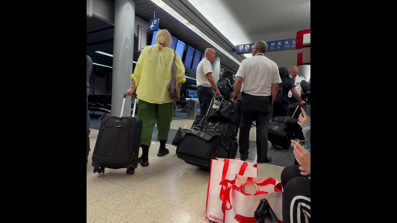 Watch as travellers face tense moments as tornadoes approach O'Hare International Airport in Chicago