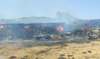 Çanakkale’nin Ayvacık ilçesinde tarım arazisinde yangın