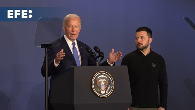 Biden tiene un lapsus y presenta a Zelenski como presidente Putin en cumbre de la OTAN