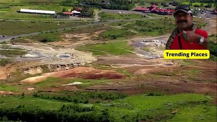 One of the Natural Wonder, Strokkur fountain geyser in Iceland