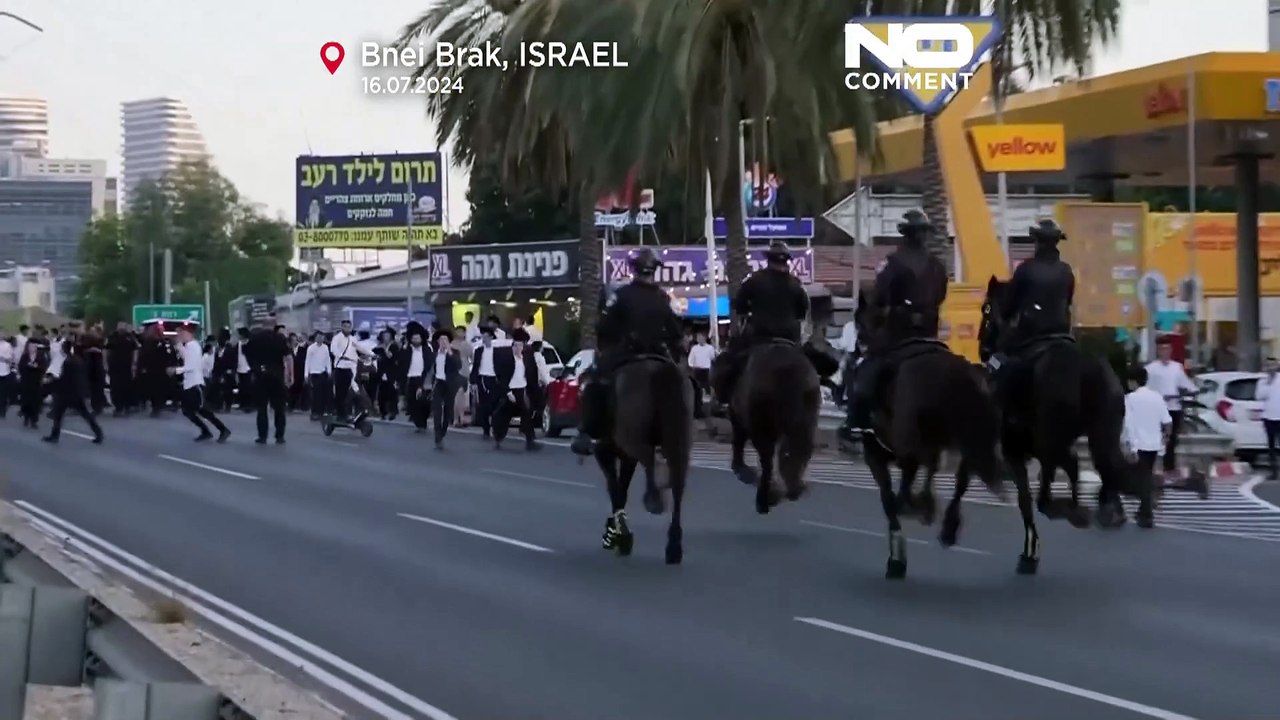 Manifestation de juifs ultra-orthodoxes contre le recrutement militaire en Israël