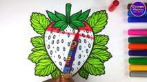 Adorable Strawberry Painting & Coloring Page Marker Pen for Kids & Toddlers | Chunnu Munnu Kids World