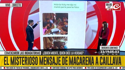 Caso Loan: el misterioso mensaje de Macarena a Victoria Caillava