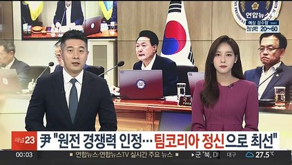 윤대통령 "원전 경쟁력 인정…팀코리아 정신으로 최선"
