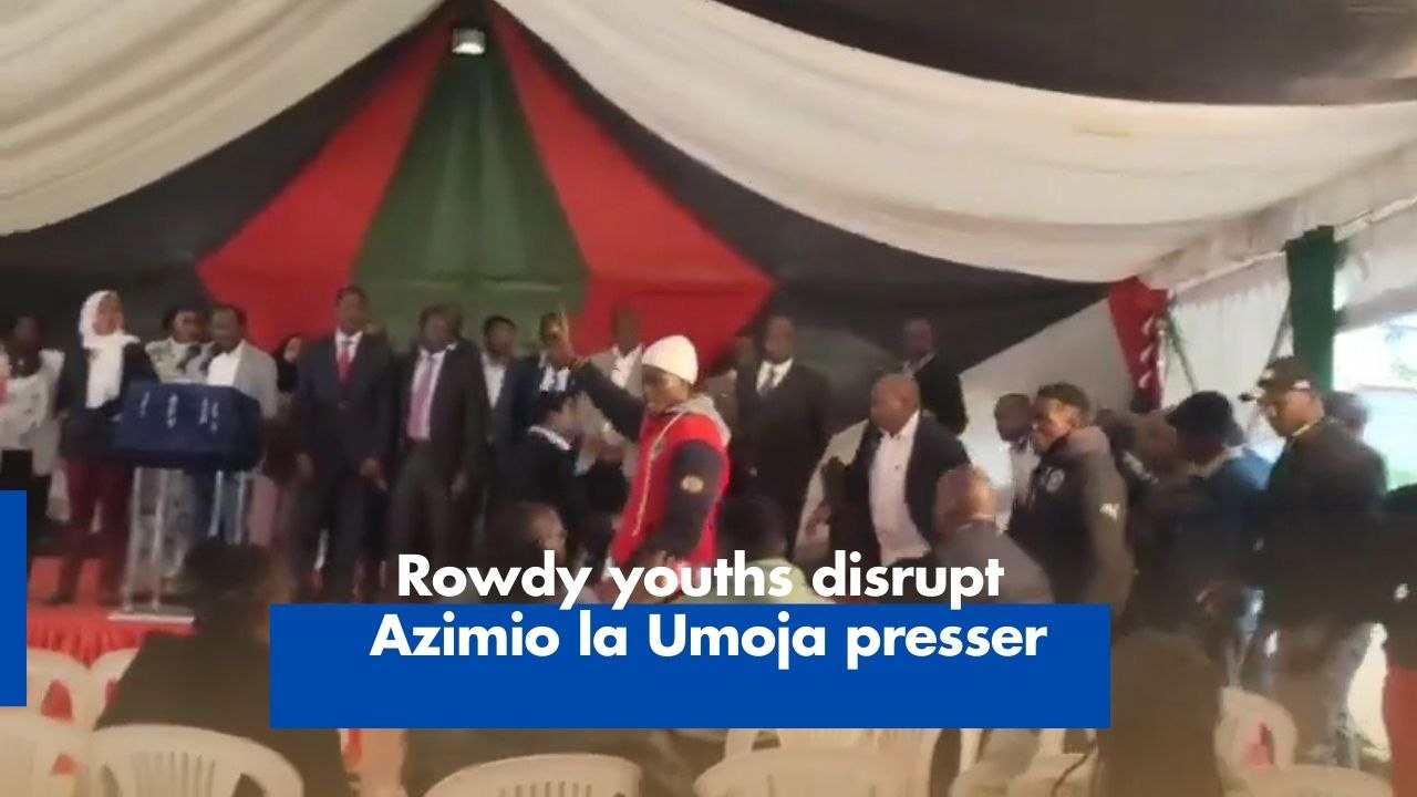 Rowdy youths disrupt Azimio la Umoja presser