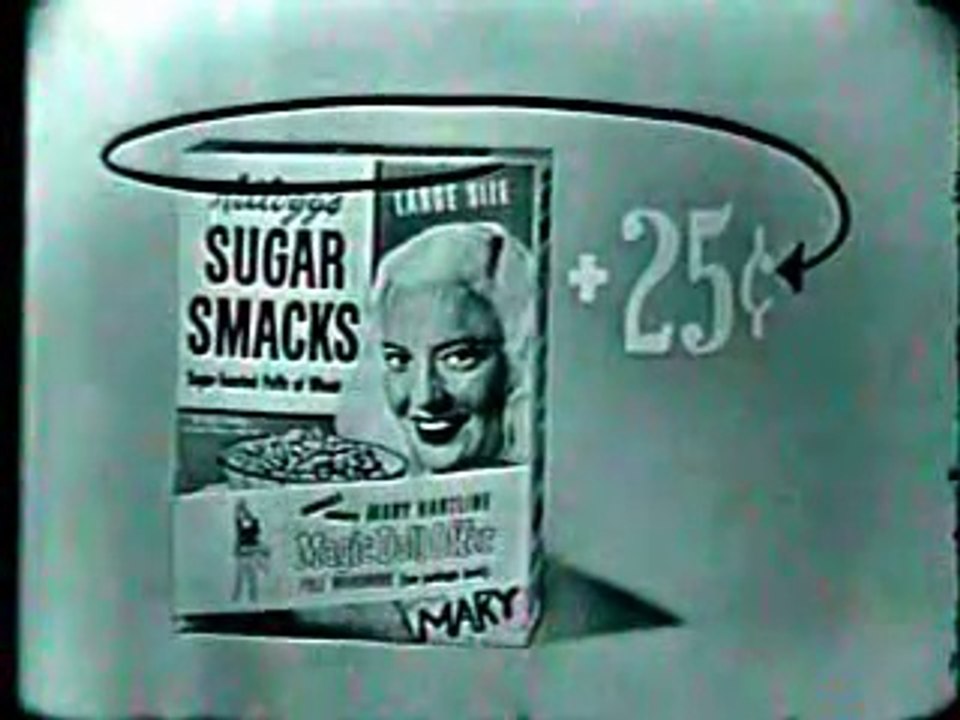 1950s Kellogg's Sugar Smacks TV commercial - Mary Hartline paper doll