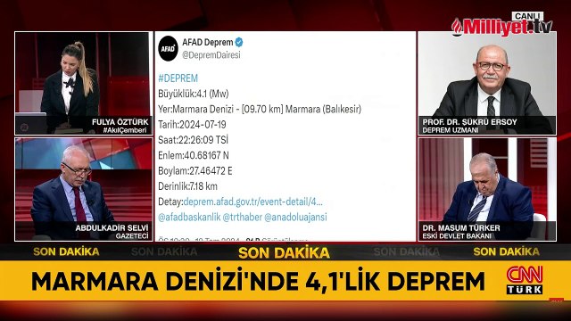 Marmara Denizi'nde 4.1'lik deprem! İstanbul depremini etkiler mi? Prof. Dr. Şükrü Ersoy cevapladı