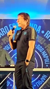 Presentazione squadra SSC Napoli, Conte gasa la folla: Sono il primo tifoso del Napoli