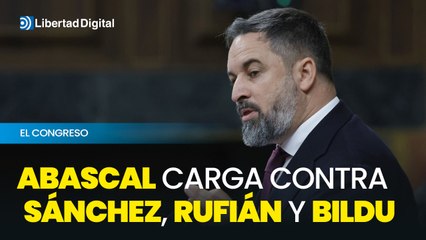 Los ocho minutos de Abascal contra Sánchez, Rufián y Bildu en el Congreso