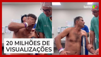 Médico coloca ombro de paciente no lugar e reação dele viraliza