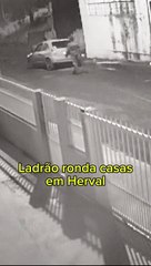 Ladrão é surpreendido dentro de casa por moradores