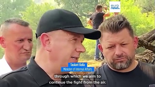 Albania continues to tackle wildfires spreading up north of country