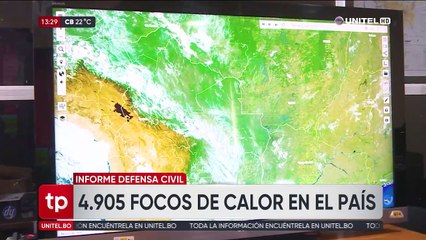 Defensa Civil reporta 4.905 focos de calor con mayor cantidad en Santa Cruz 