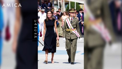 Abito nero e accessori nude (low cost): la combo da copiare a Letizia Ortiz