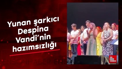 Yunan şarkıcı Despina Vandi'nin Türk bayrağı ve Atatürk hazımsızlığı