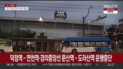 덕정역∼연천역·경의중앙선 문산역∼도라산역 운행 중단