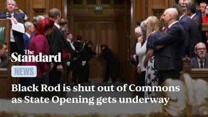 Black Rod Is Shut Out Of Commons As State Opening Of Parliament Gets Underway