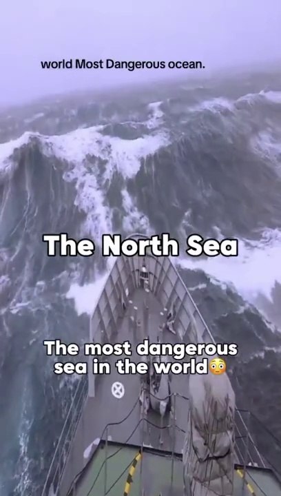 The north sea views//North sea is very dangerous//