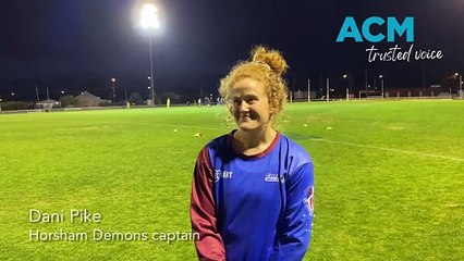 Horsham Demons senior women's captain Dani Pike speaks ahead of the WVFFL grand final