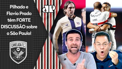 TRETA! "QUÊ??? MEU DEUS! VOCÊ TÁ MALUCO! O São Paulo..." Pilhado e Flavio Prado DISCUTEM AO VIVO!