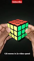 128 moves in 20 seconds (2x video speed) #cube #viral #speed