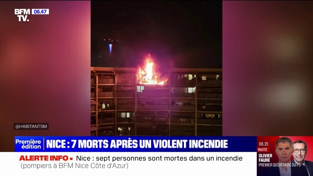 Nice: 7 morts après un violent feu d'appartement dans le quartier des Moulins