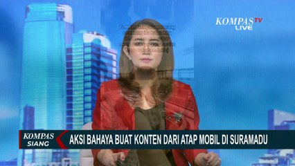 Viral! Aksi 2 Perempuan Buat Konten dari Atap Mobil di Suramadu