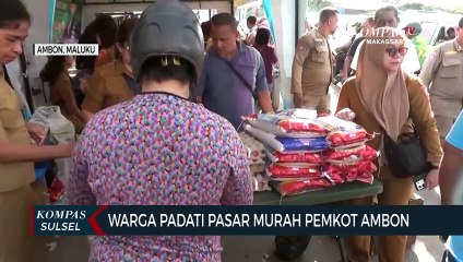Warga Padati Pasar Murah Pemkot Ambon