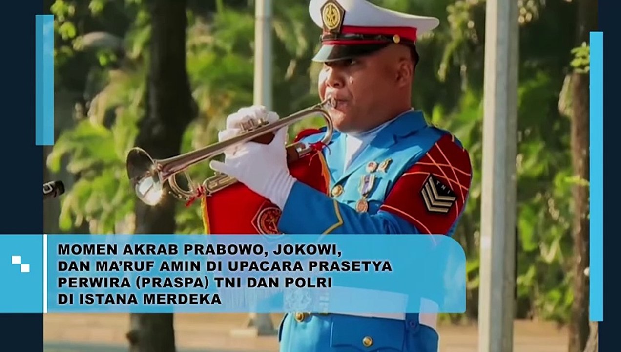 Begini Momen Keakraban Jokowi dan Maruf Amin saat Upacara Prasetya Perwira TNI-POLRI di Istana