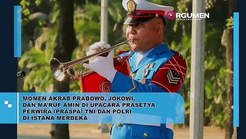 Momen Keakraban Prabowo, Jokowi Dan Ma'ruf Amin Di Upacara Praspa TNI Dan Polri Di Istana Merdeka