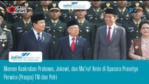 Momen Keakraban Prabowo, Jokowi, dan Ma’ruf Amin di Upacara Prasetya Perwira (Praspa) TNI dan Polri