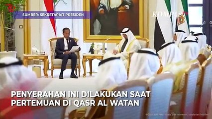 Jokowi Terima Penghargaan Sipil Tertinggi Order of Zayed dari Presiden MBZ
