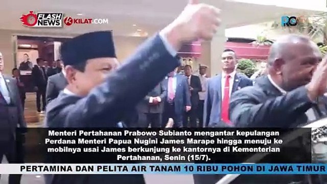 Momen Hangat Prabowo Antar Pulang PM Papua Nugini Usai Dikunjungi ke Kemhan