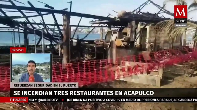 Confirman que el incendio de tres locales en Acapulco fue causado por una fuga de gas