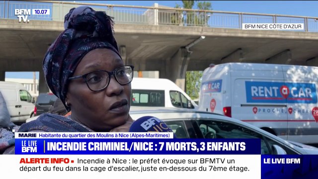 On est dépassés : une habitante du quartier des Moulins à Nice témoigne après l'incendie mortel