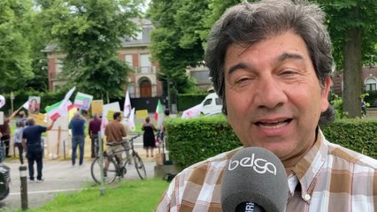 Manifestation à Bruxelles contre la répression d'activistes iraniens en Europe par l'Iran