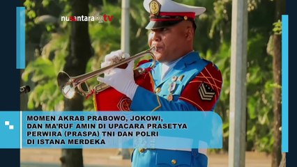 Momen Akrab Jokowi, Ma’ruf Amin, dan Prabowo Subianto di Upacara Praspa TNI-Polri