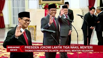 Presiden Jokowi Lantik Thomas Djiwandono Jadi Wakil Menteri Keuangan