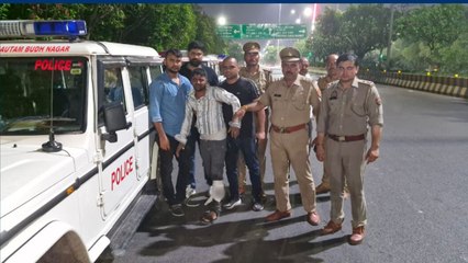 नोएडा: शातिर लूटेरा पुलिस मुठभेड़ में गिरफ्तार, पैर में लगी गोली