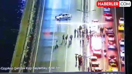 15 Temmuz Şehitler Köprüsü'nde 'SMA' yazılı araçla trafiği kapatan sanığın duruşması başladı