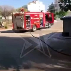 Suyu olmayan itfaiye arabası yangın söndürmeye gitti