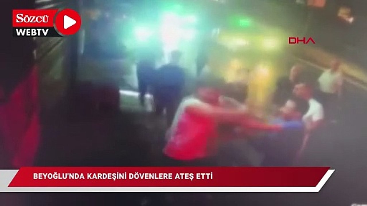 Beyoğlu'nda kardeşini dövenlere ateş etti; o anlar kamerada