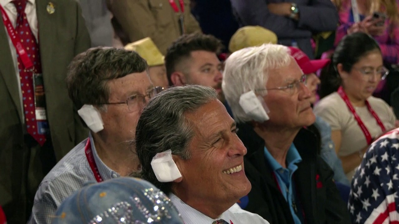 Ear bandages emerge as the latest trend at the Republican National Convention