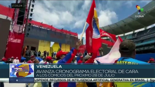 En Venezuela avanza cronograma electoral de cara a los comicios del 28 de julio