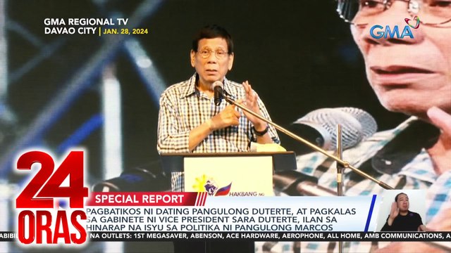SONA Special Report - Pagbatikos ni dating pangulong Duterte, at pagkalas sa Gabinete ni Vice President Sara Duterte, ilan sa hinarap na isyu sa politika ni Pangulong Marcos | 24 Oras