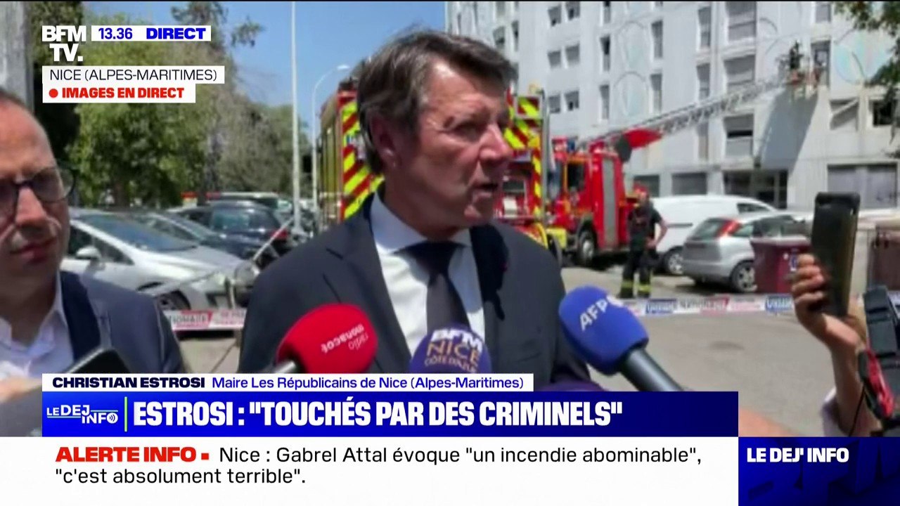 Incendie à Nice: "La détermination est grande(...)ici la République doit l'emporter sur tout le reste" déclare Christian Estrosi