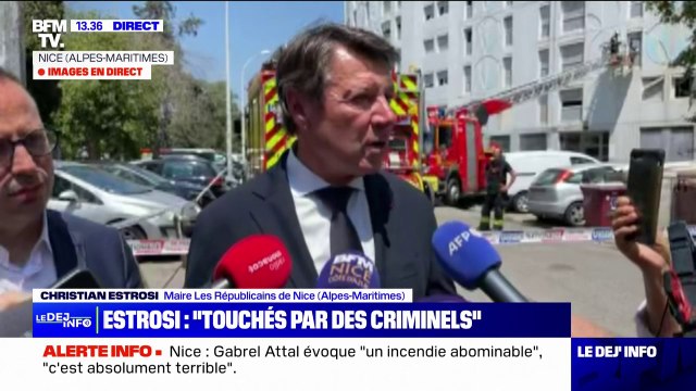 Incendie à Nice: La détermination est grande(...)ici la République doit l'emporter sur tout le reste déclare Christian Estrosi