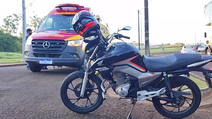 Mais um motociclista fica ferido em acidente no início da manhã desta quinta-feira (18)