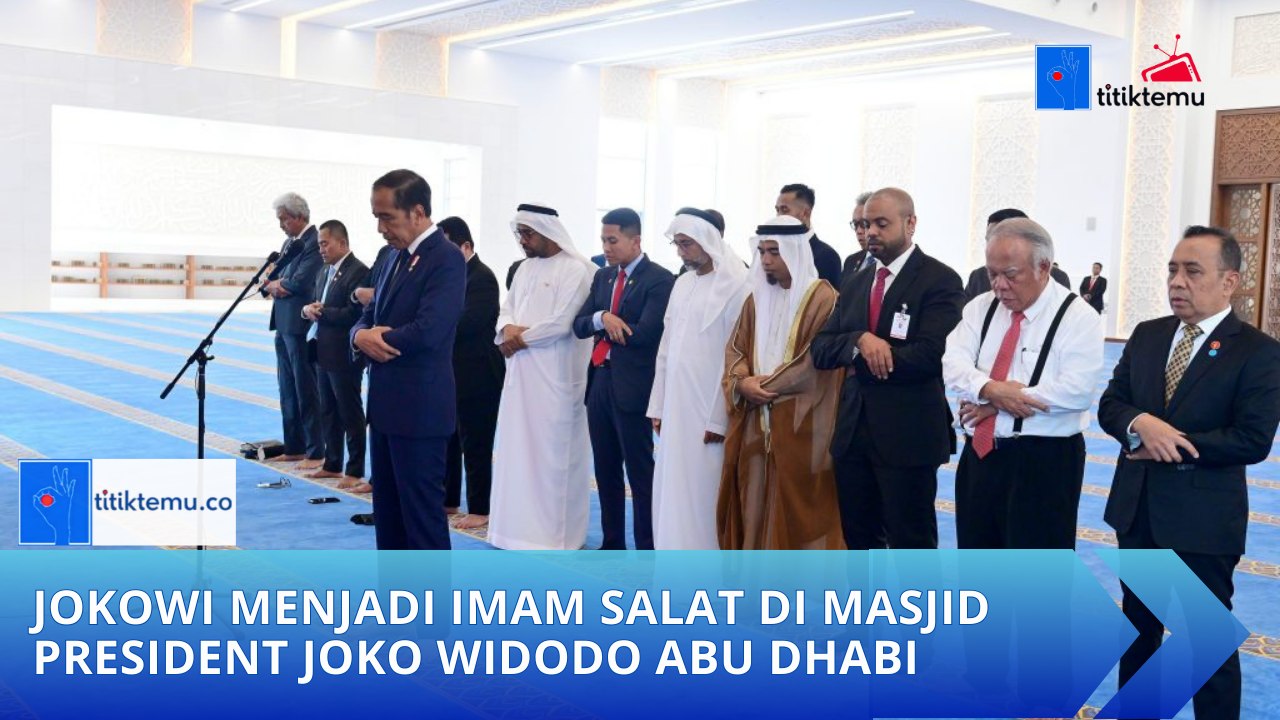 Jokowi Menjadi Imam Salat di Masjid President Joko Widodo Abu Dhabi